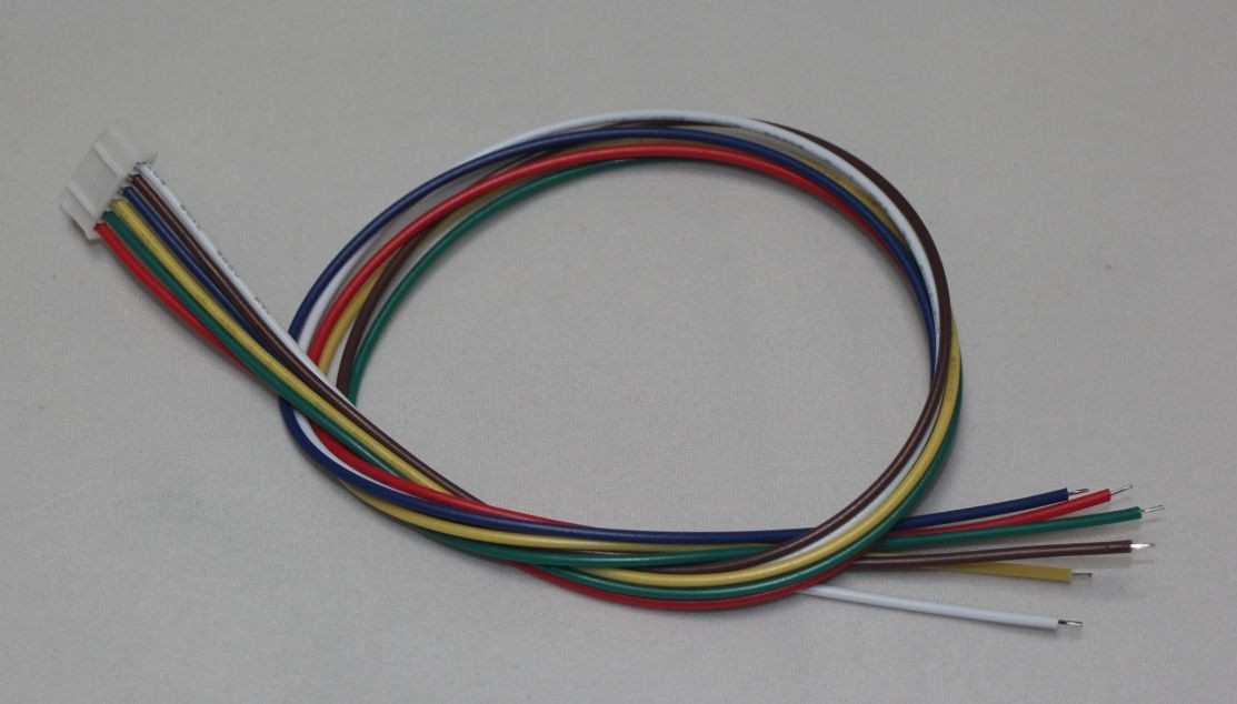 AWG24 cable, length 35сm (approximately 14"), 6-pin connector on one end